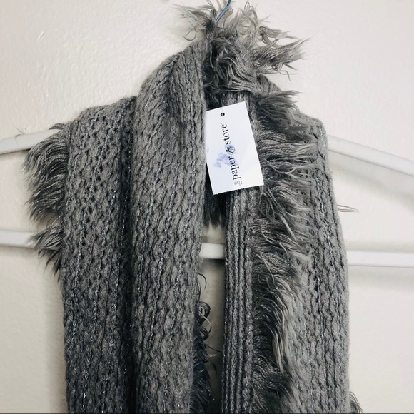 The Paper Store Grey and Silver Infinity Scarf. - Picture 4 of 4